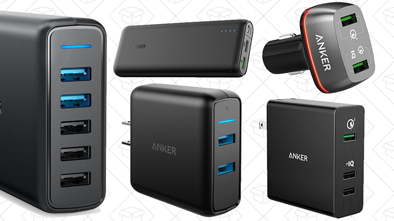 Anker PowerCore 20000 with Quick Charge 3.0, $42 with code ANKERSP5 | Anker 39.5W Dual USB Wall Charger with Quick Charge 3.0, $27 with code ANKERSP1 | Anker 63W 5-Port USB Wall Charger with Dual Quick Charge 3.0 Ports, $34 with code ANKERSP2 | Anker Quick Charge 3.0 Anker 42W 2-Port USB Car Charger, $25 with code ANKERSP3 | Quick Charge 3.0, Anker 3-Port 42W USB Wall Charger, $25 with code ANKERSP4